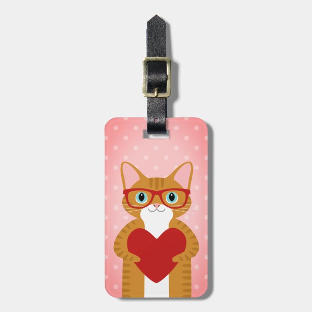 Étiquette À Bagage Balises de bagage Tabby Cat (Devant Vertical)