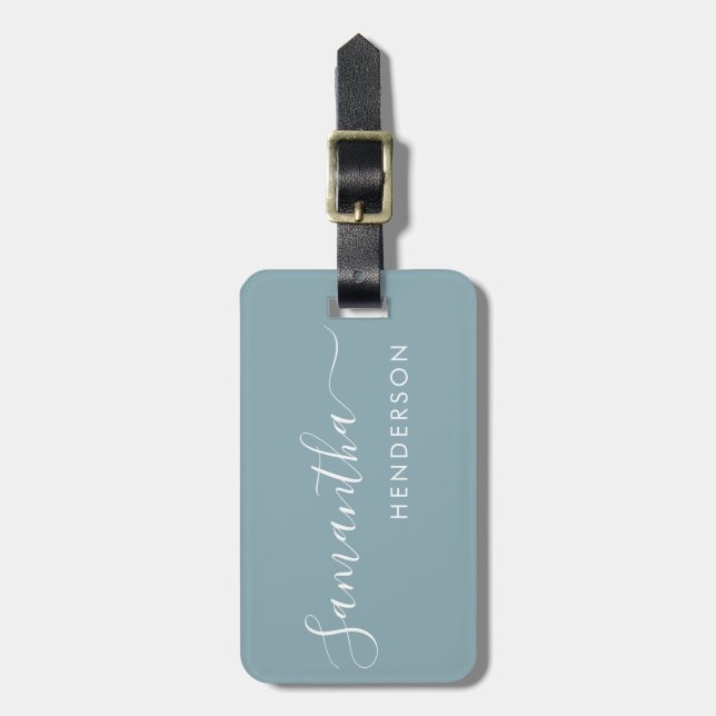 Étiquette À Bagage Balises de bagages bleu poudre Mariage Table Plan  (Devant Vertical)