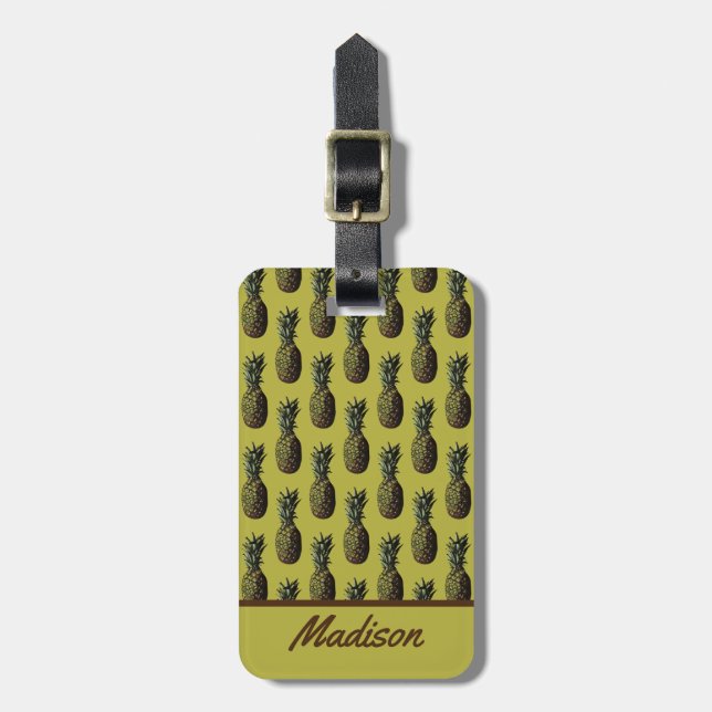Étiquette À Bagage Balises des bagages à ananas (Devant Vertical)
