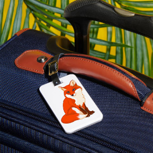 Étiquette À Bagage Balises des bagages assis mignonne Fox
