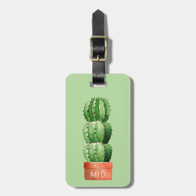 Étiquette À Bagage Balises des bagages Cactus (Devant Vertical)