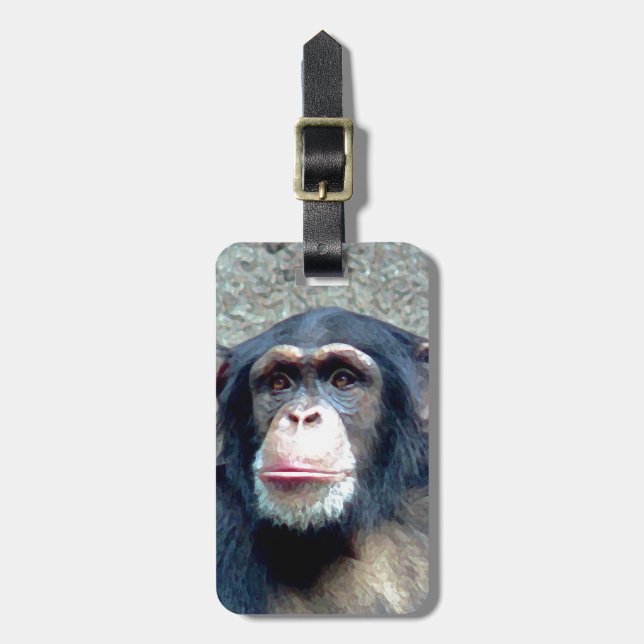 Étiquette À Bagage Balises des bagages Chimpanzé (Devant Vertical)