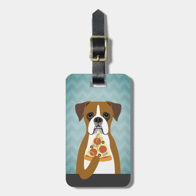 Étiquette À Bagage Balises des bagages de chien de boxer (Devant Vertical)