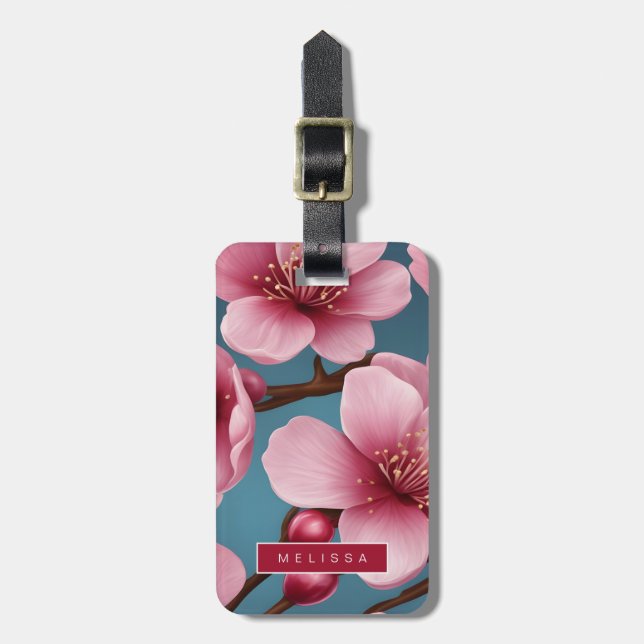 Étiquette À Bagage Balises des bagages de fleurs (Devant Vertical)