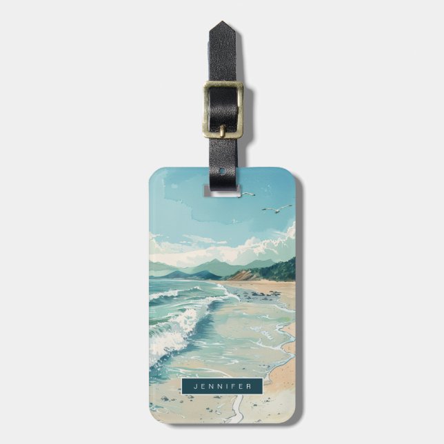 Étiquette À Bagage Balises des bagages de plage (Devant Vertical)