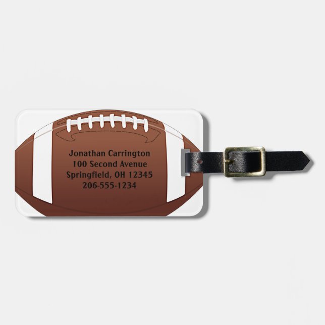 Étiquette À Bagage Balises pour la conception de football (Devant horizontal)