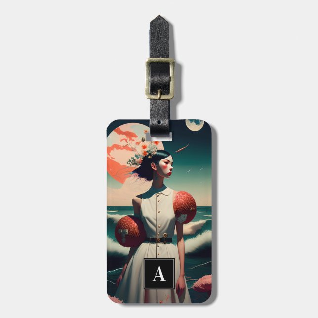 Étiquette À Bagage Balises Retro Beach Fashion (Devant Vertical)