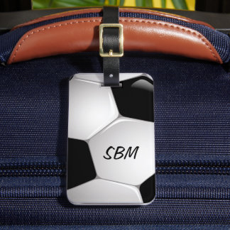 Étiquette À Bagage Balle de football Monogramme