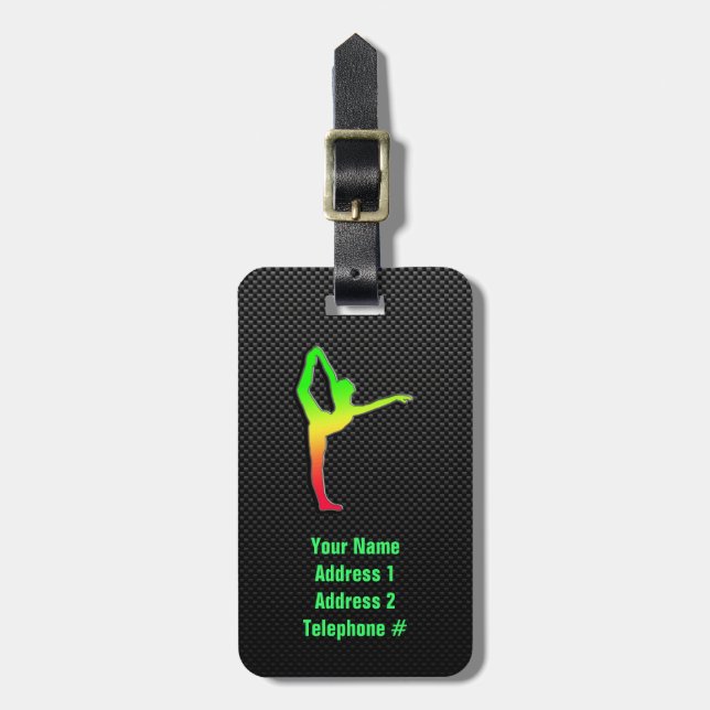 Étiquette À Bagage Ballet élégant (Devant Vertical)