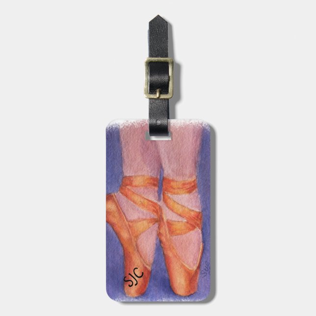 ÉTIQUETTE À BAGAGE BALLET TOILETTE CHAUSSURES BAGAGES PERSONNALISÉS B (Devant Vertical)