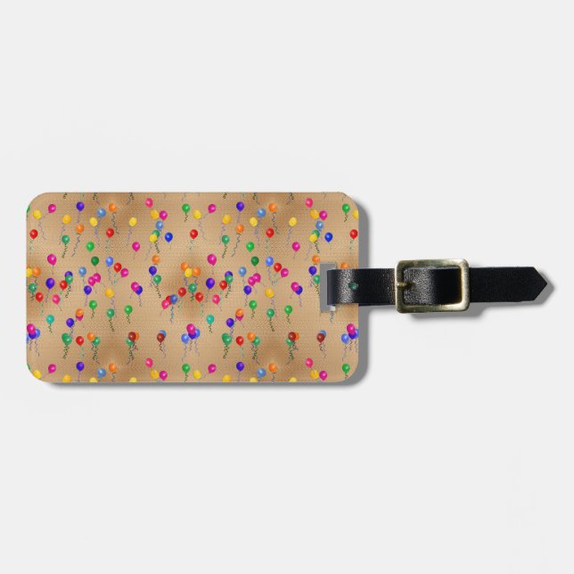Étiquette À Bagage Ballons de fête (Devant horizontal)