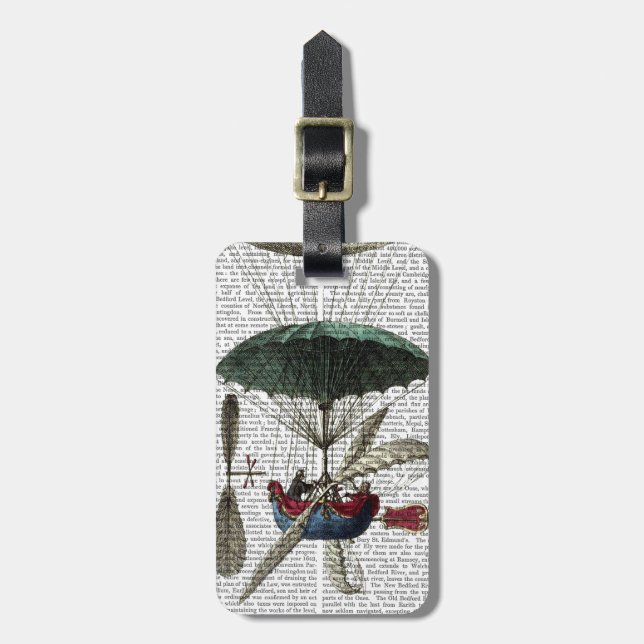 Étiquette À Bagage Ballotte à air chaud Place du Louvre (Devant Vertical)