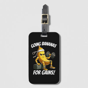 Étiquette À Bagage banane faisant de l'exercice
