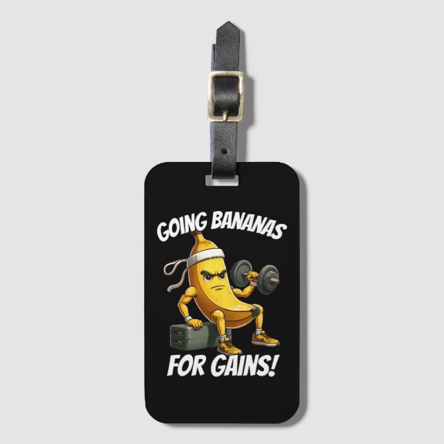 Étiquette À Bagage banane faisant de l'exercice (Devant Vertical)