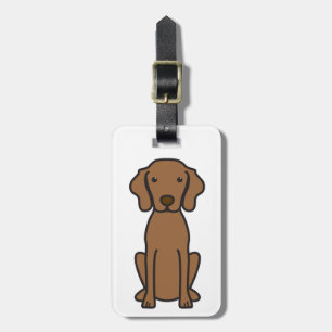 Étiquette À Bagage Bande dessinée de chien de Vizsla
