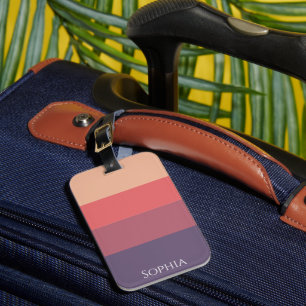 Étiquette À Bagage Bandes de couleur automne -