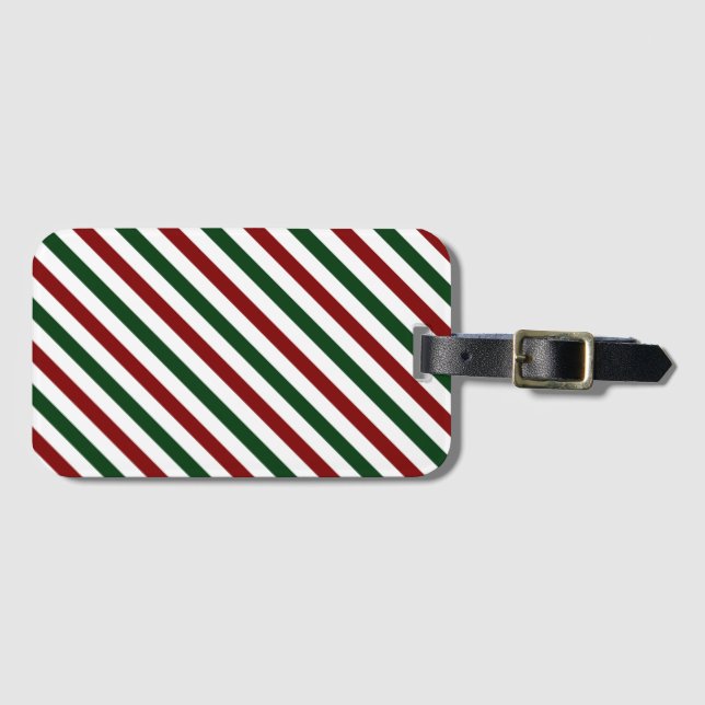 Étiquette À Bagage Bandes de Noël personnalisables (Devant Horizontal)