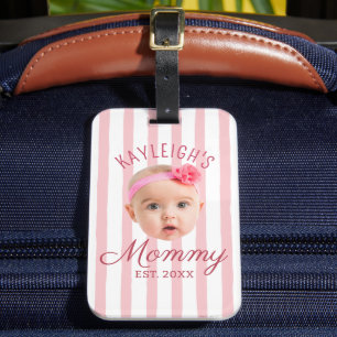 Étiquette À Bagage Bandes roses personnalisées avec photo souvenir po