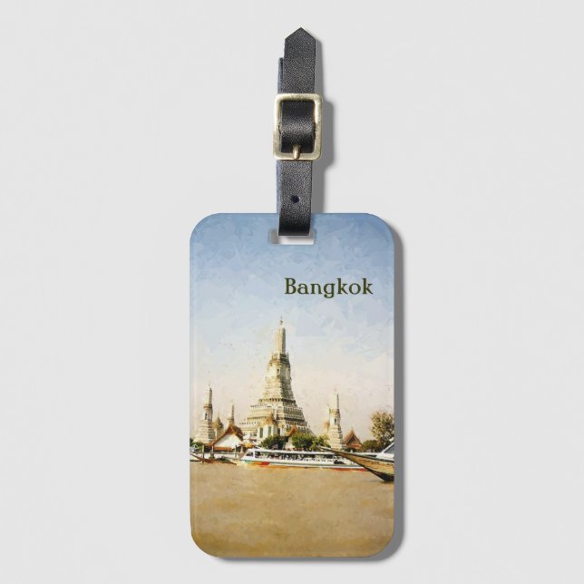 Étiquette À Bagage Bangkok, Thaïlande (Devant Vertical)