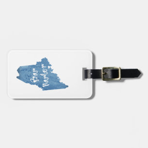 Étiquette À Bagage Bar Harbour Maine Wood Grain