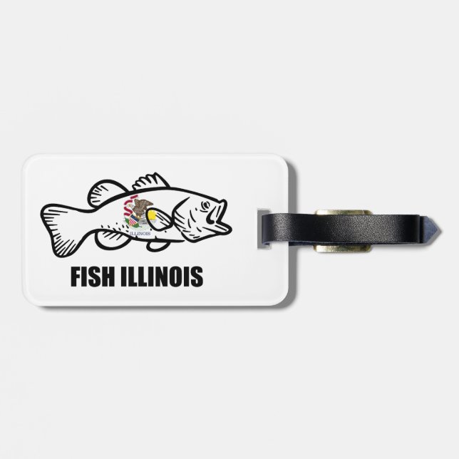 Étiquette À Bagage Bar Illinois Bass (Dos horizontal)