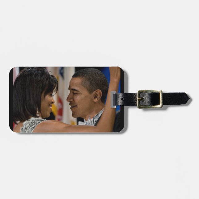 Étiquette À Bagage Barack et Michelle Obama (Devant horizontal)