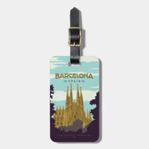 Étiquette À Bagage Barcelone, Espagne - Sagrada Familia