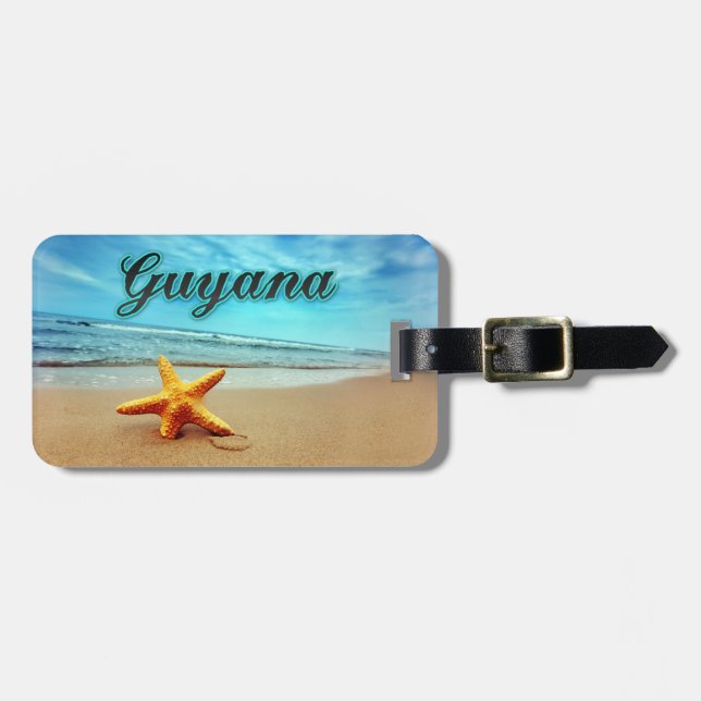 Étiquette À Bagage Barre de Guyane (Devant horizontal)