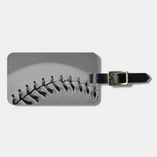 Étiquette À Bagage Baseball noir et blanc