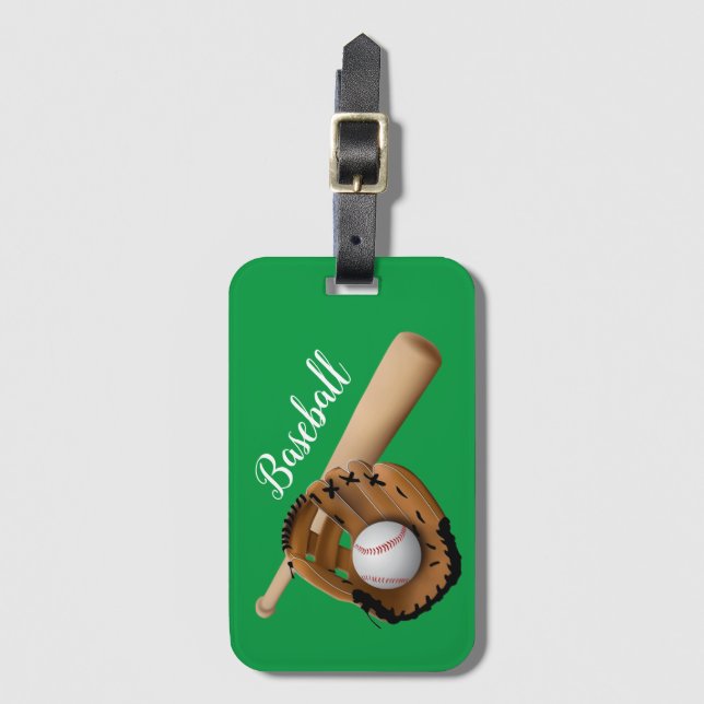 Étiquette À Bagage Baseball pour enfants  (Devant Vertical)