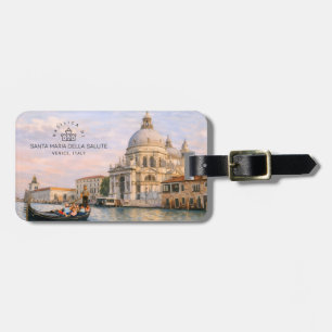 Étiquette À Bagage Basilique de Venise Salute Aquarelle Dômes Iconiqu