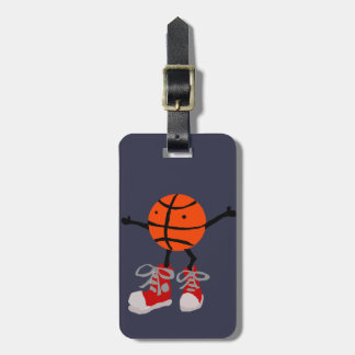 Étiquette À Bagage Basket-ball drôle dans la bande dessinée élevée