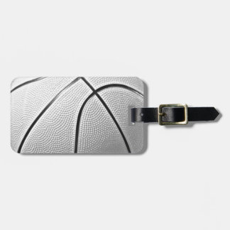 Étiquette À Bagage Basket-ball noir et blanc
