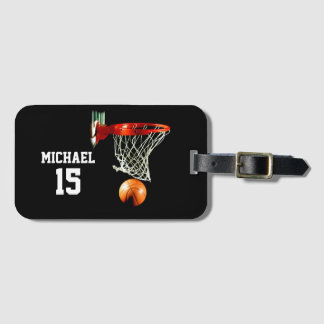 Étiquette À Bagage Basket-ball Votre nom