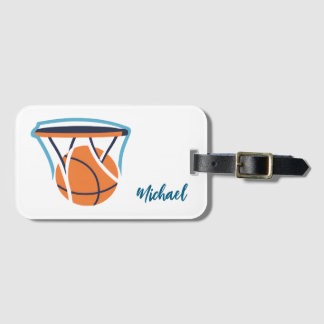 Étiquette À Bagage Basket-ball Votre nom personnel