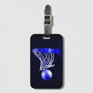 Étiquette À Bagage Basket bleu