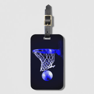 Étiquette À Bagage Basket bleu