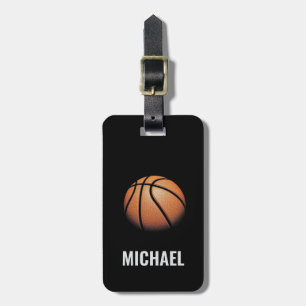 Étiquette À Bagage Basketball tendance Ajouter votre nom Personnalisé