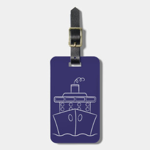 Étiquette À Bagage Bateau de croisière