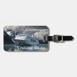 Étiquette À Bagage Bateau de croisière Alaska sur Océan