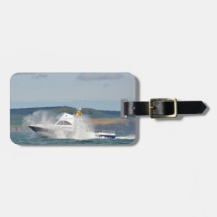 Étiquette À Bagage Bateau de pêche de loisirs