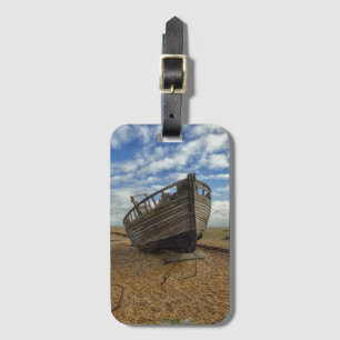 Étiquette À Bagage Bateau de pêche en bois abandonné   Dungeness