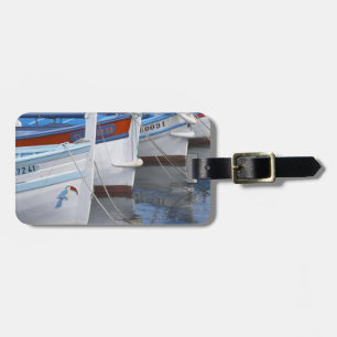 Étiquette À Bagage Bateaux de pêche typiquement provençaux peints en 