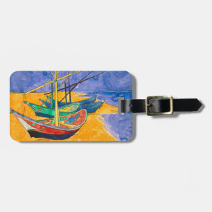 Étiquette À Bagage Bateaux de Van Gogh Impressionnisme Plage