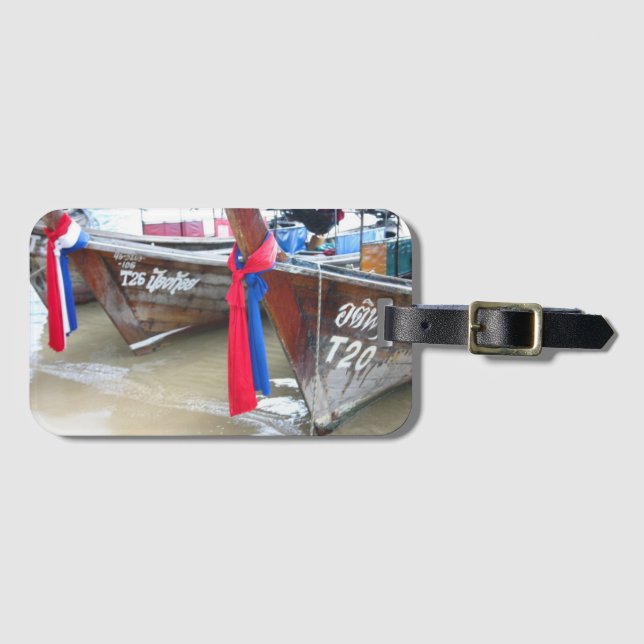 Étiquette À Bagage Bateaux sur les îles de phi de phi de la plage |, (Devant Horizontal)