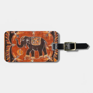 Étiquette À Bagage Batik d'éléphant