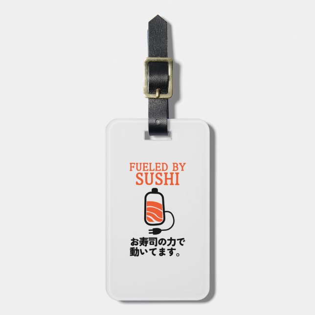 Étiquette À Bagage Batterie de sushi Humour alimentaire japonais (Devant Vertical)