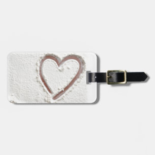 Étiquette À Bagage Beach Sand Heart Valentine