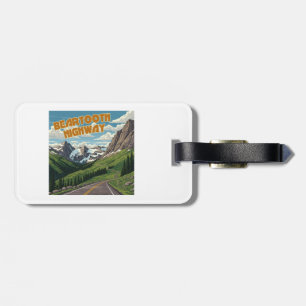 Étiquette À Bagage Beartooth Highway Montana Wyoming Paysage