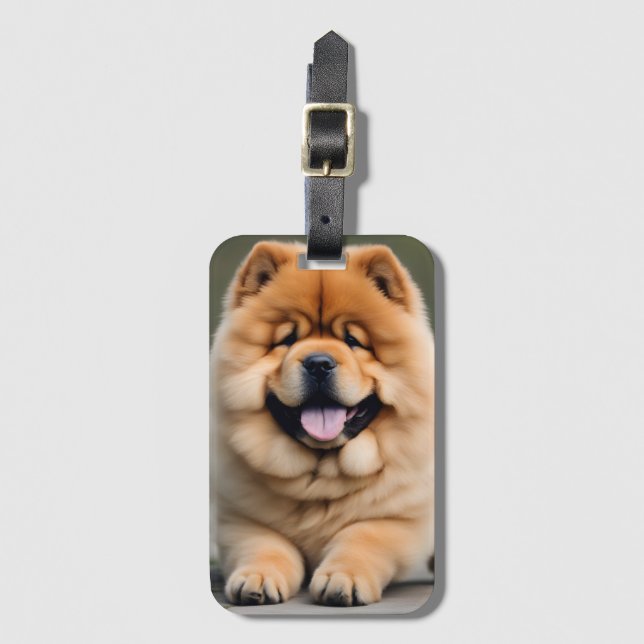 Étiquette À Bagage Beau Chow Chow Chow (Devant Vertical)